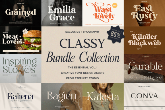 Classy Bundle Vol. I: A Retro Serif Font for Editors