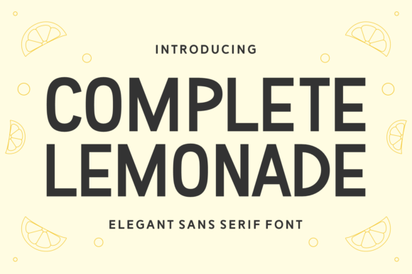 Complete Lemonade: A Modern Sans Serif Font for Crafters