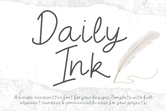 Daily Ink: A Modern Script Font for Digital Design