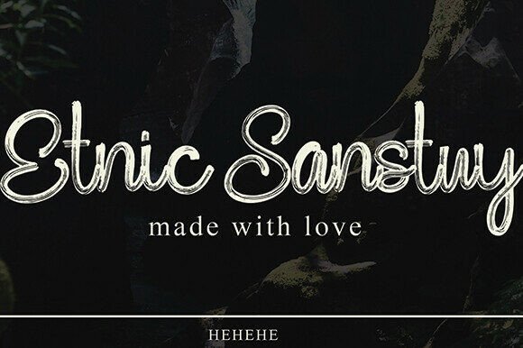 Etnic Sanstuy: A Elegant Handwritten Font for Branding