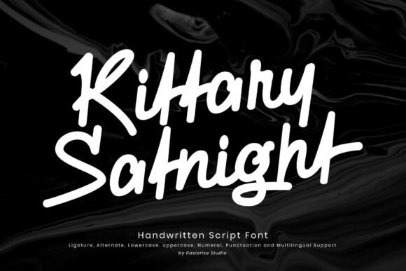 Kittary Satnight: A Bold Handwritten Font for Crafters
