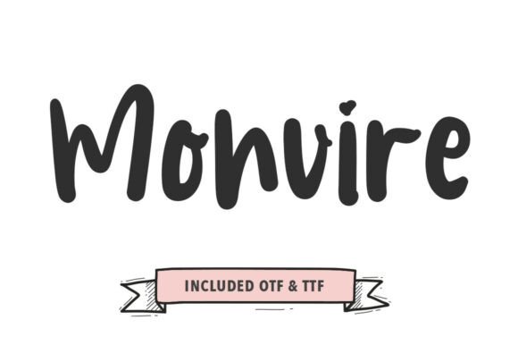 Monvire Font: Bold Brush Style for Web Design