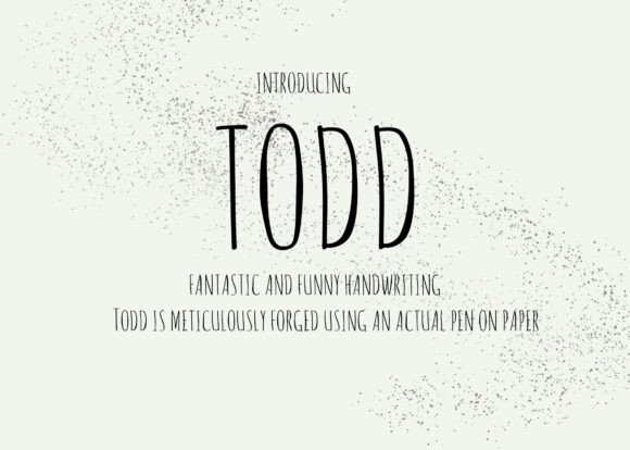 Todd Font: A Handwritten Typeface for Editorial Charm